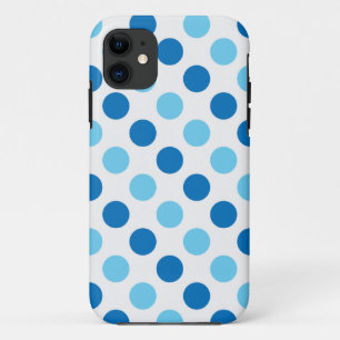 Blue polka dots pattern iPhone 11 case
