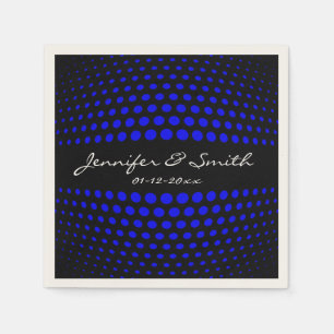 Blue polka dots pattern napkin