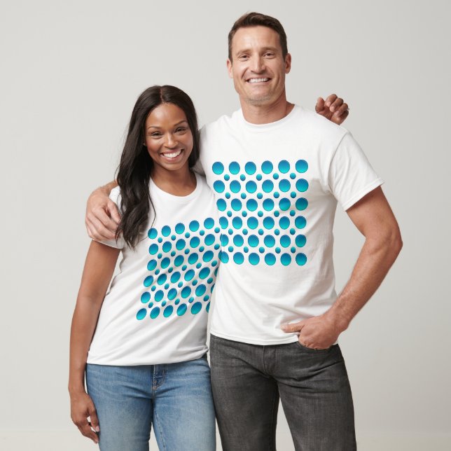 blue polka dots pattern T-Shirt (Unisex)