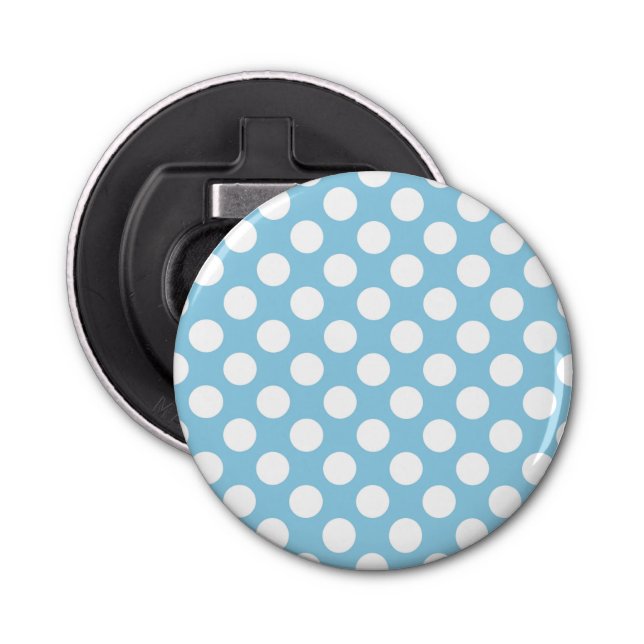 Blue Polka Dots, Polka Dot Pattern, Dots, Dotted Bottle Opener (Front)