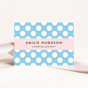 Blue Polka Dots, Polka Dot Pattern, Dots, Dotted Business Card