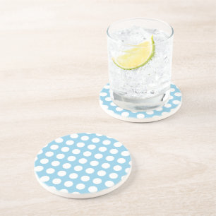 Blue Polka Dots, Polka Dot Pattern, Dots, Dotted Coaster