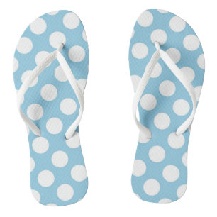 Blue Polka Dots, Polka Dot Pattern, Dots, Dotted Flip Flops