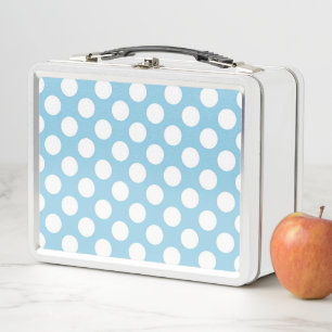 Blue Polka Dots, Polka Dot Pattern, Dots, Dotted Metal Lunch Box