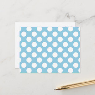 Blue Polka Dots, Polka Dot Pattern, Dots, Dotted Postcard