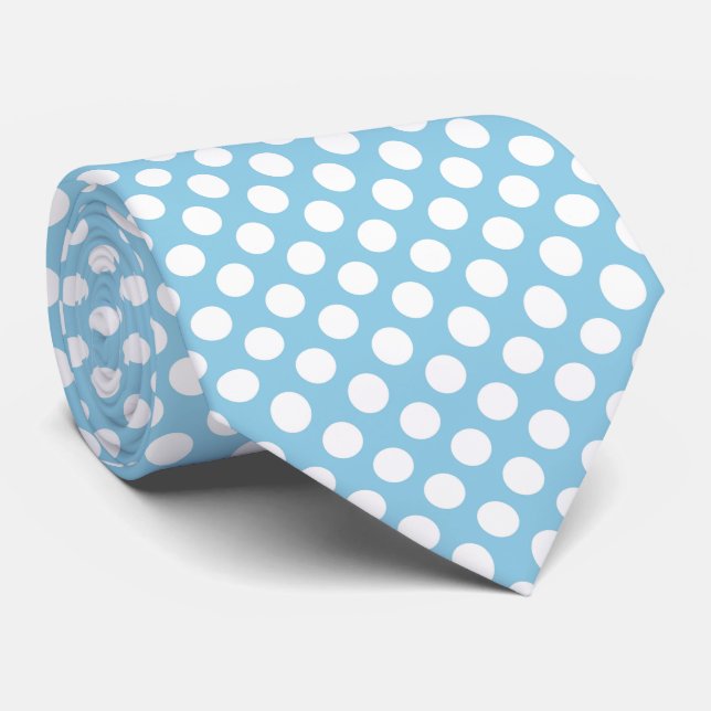 Blue Polka Dots, Polka Dot Pattern, Dots, Dotted Tie (Rolled)