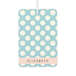 Blue Polka Dots, Polka Dot Pattern, Your Name Air Freshener