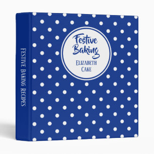 Blue Polka Dots Recipe Binder