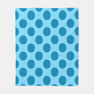 Blue Polka Dots - Seamless Pattern Throw Pillow Fleece Blanket