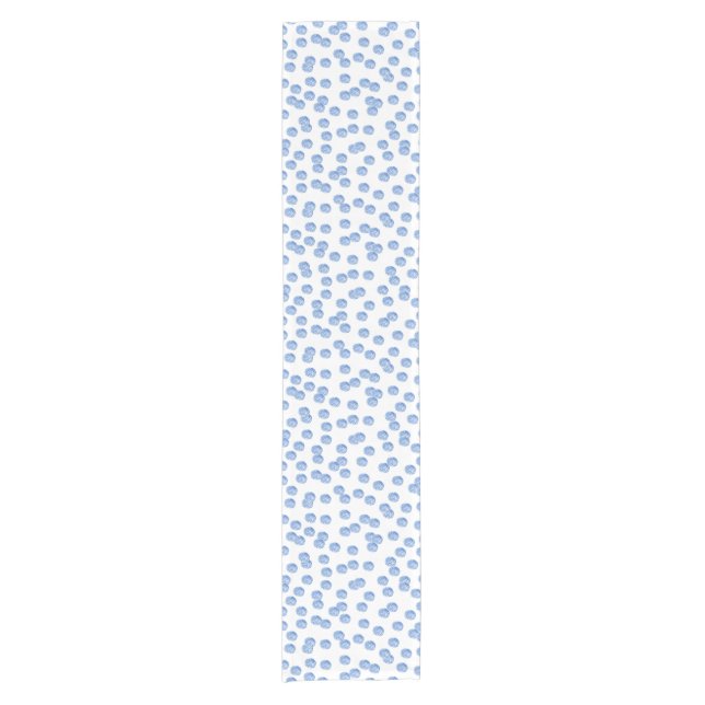 Blue Polka Dots Short Table Runner (Front)
