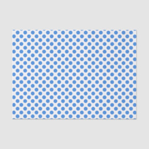 Blue Polka Dots with Customizable Background Tissue Paper