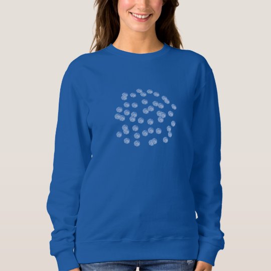 Blue Polka Dots Women's Basic Sweatshirt