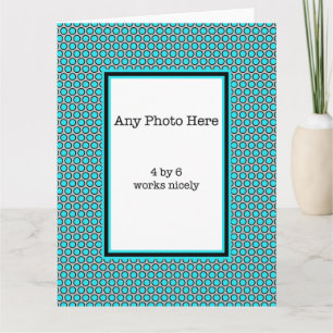 Blue Polka Dots Your Photo Card