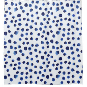 Blue Polka: Watercolor Dot Seamless.