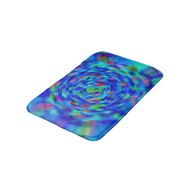 Blue Pond Ripple Bath Mat (Angled)