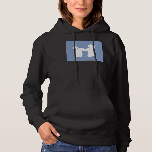 Blue Poodle Dog Tony Fernandes Hoodie (Front)