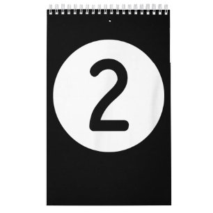 Blue Pool Ball Number Two Billiards Snooker Calendar