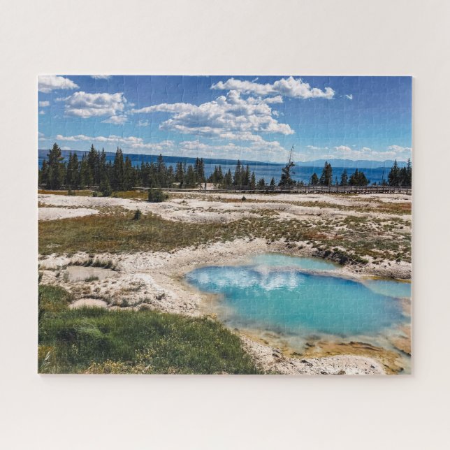 Blue pool in Yellowstone Jigsaw Puzzle (Horizontal)