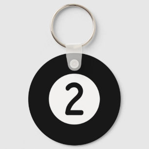 Blue Pool Ll Number Two Billiards Snooker Billard Keychain