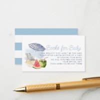 Blue Pool Party Tropical Baby Shower Book Request