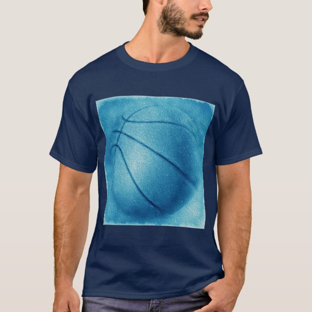 Blue Pop Art Basketball T-Shirt (Front)