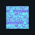 Blue pop art bubble wrap canvas print<br><div class="desc">Pop art bubble wrap pattern in blue and turquoise</div>