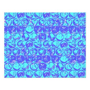 Blue pop art bubble wrap photo print