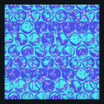 Blue pop art bubble wrap poster<br><div class="desc">Pop art bubble wrap pattern in blue and turquoise</div>