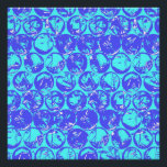 Blue pop art bubble wrap poster<br><div class="desc">Pop art bubble wrap pattern in blue and turquoise</div>