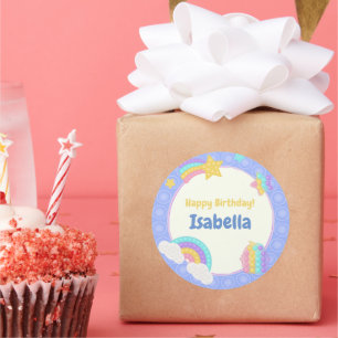 Blue Pop It  Classic Round Sticker