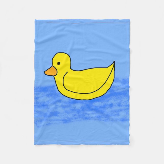 Blue Popcorn Anime Ducky Fleece Blanket (Front)