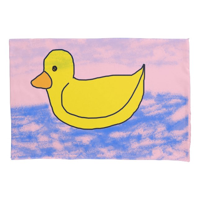Blue Popcorn Anime Ducky Pillowcase (Front)