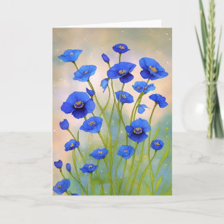 Blue Poppies Card