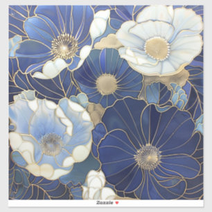 Blue Poppies Vintage Inspired