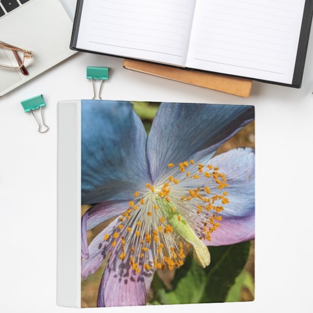 Blue Poppy Bloom Floral Binder (In Situ Office)