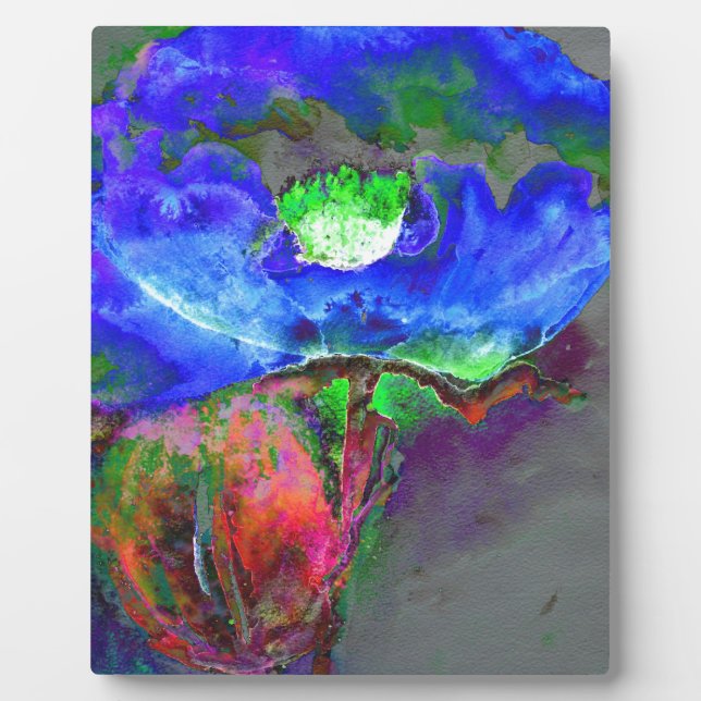 Blue Poppy Plaque (Front)