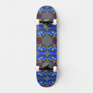 Blue Poppy Skateboard