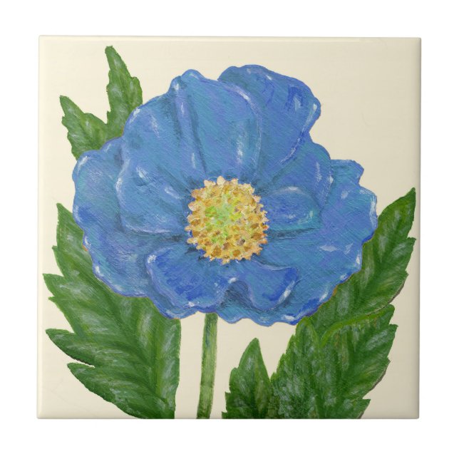 Blue Poppy tile (Front)