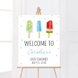 Blue Popsicle Baby Shower Welcome Poster<br><div class="desc">Make your event special with this Boy Baby Shower with our cute and lovely printable Welcome Sign featuring adorable Sweets Baby Shower theme. Download,  personalize,  and create lasting memories with this perfect touch for your joyous celebration!

BS784</div>