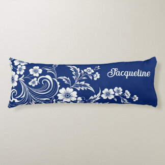 Blue Porcelain Bloom Body Pillow