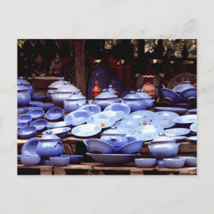 Blue porcelains - Postcard