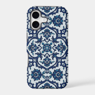 Blue Portuguese Azulejos Floral Tile Pattern