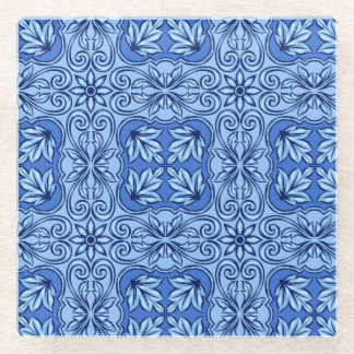 Blue Portuguese Tile Glass Coaster