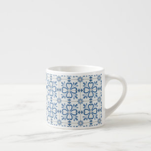 Blue Portuguese Tile seamless pattern Espresso Cup