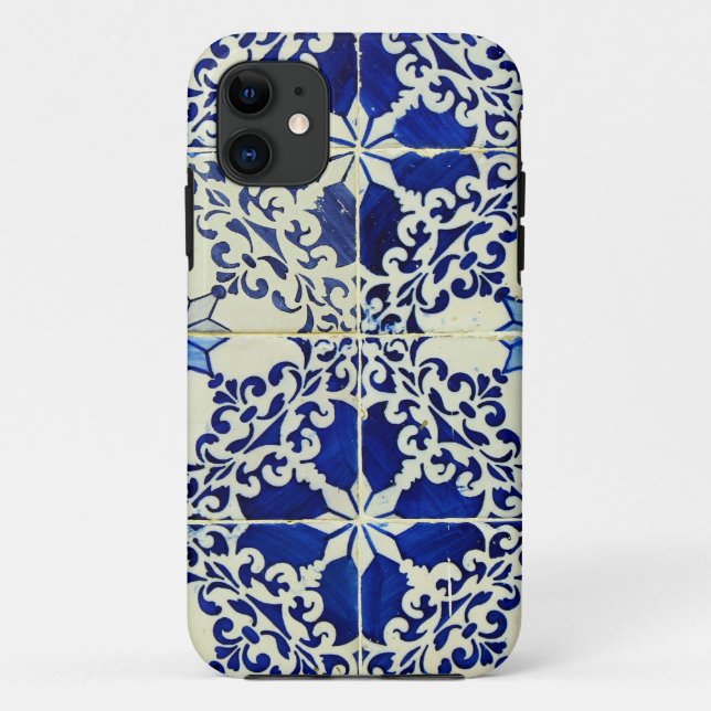 Blue, Portuguese Tiles Case-Mate iPhone Case (Back)