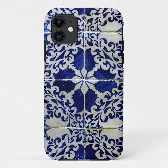 Blue, Portuguese Tiles Case-Mate iPhone Case (Back)