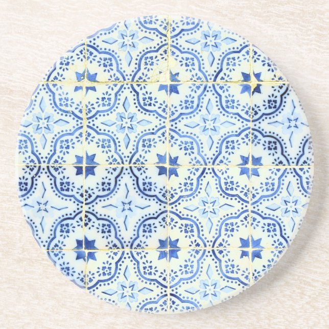 Blue, Portuguese Tiles Coaster (Front)