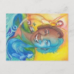 Blue Postcard
