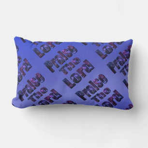 Blue Praise The Lord Design, Lumbar Pillow