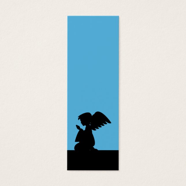 Blue Praying Angel Bookmark (Front)